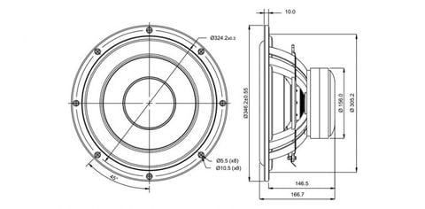  Củ loa rời subwoofer 30cm SB Acoustics SB34SWPL76-4 