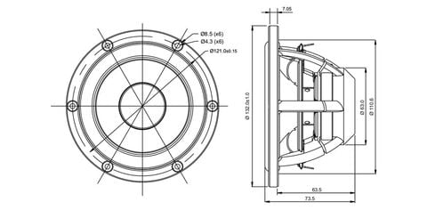  Củ loa mid rời 13cm cao cấp SB Acoustics Satori MR13P-8 