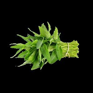  Rau muống + sấu non 