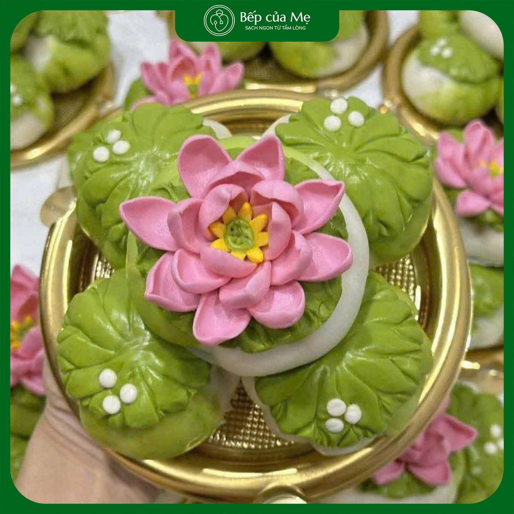  Bánh bao hoa sen hồng - set 5c 