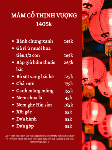  Mâm cỗ Thịnh Vượng 