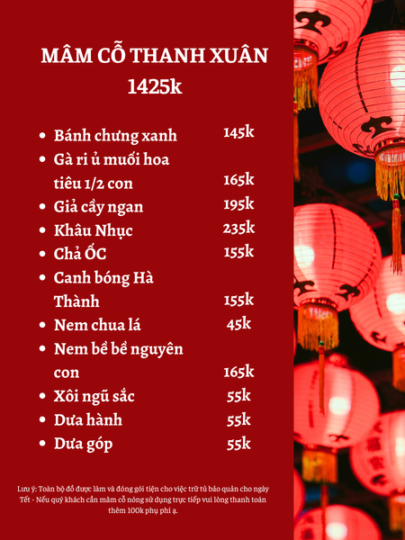  Mâm cỗ Thanh Xuân 