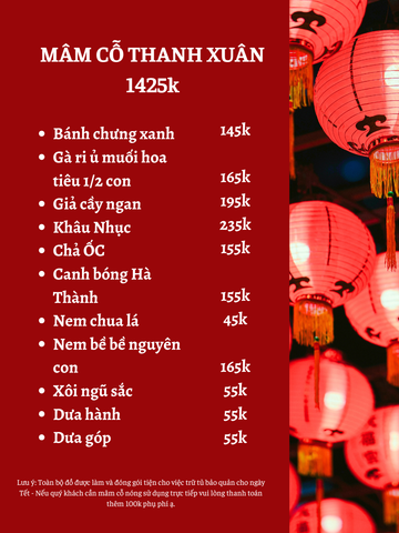  Mâm cỗ Thanh Xuân 