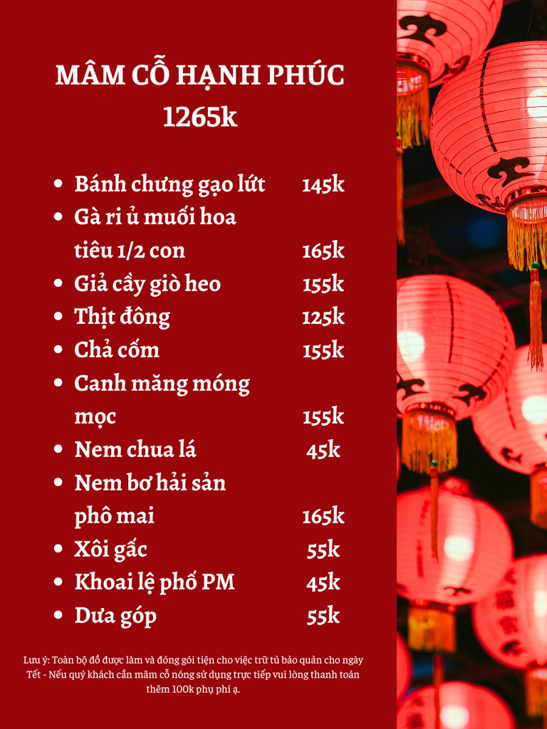  Mâm cỗ Hạnh Phúc 