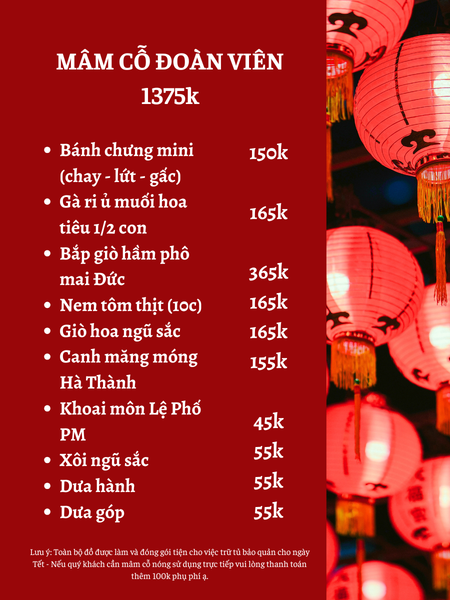  Mâm cỗ Đoàn Viên 