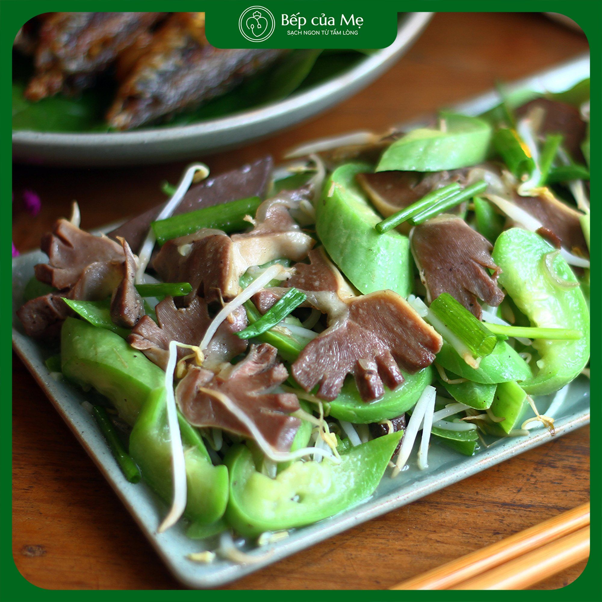  Lòng mề xào mướp hương 