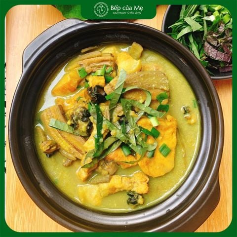  Ốc om ba chỉ chuối đậu - hộp bé 900g 