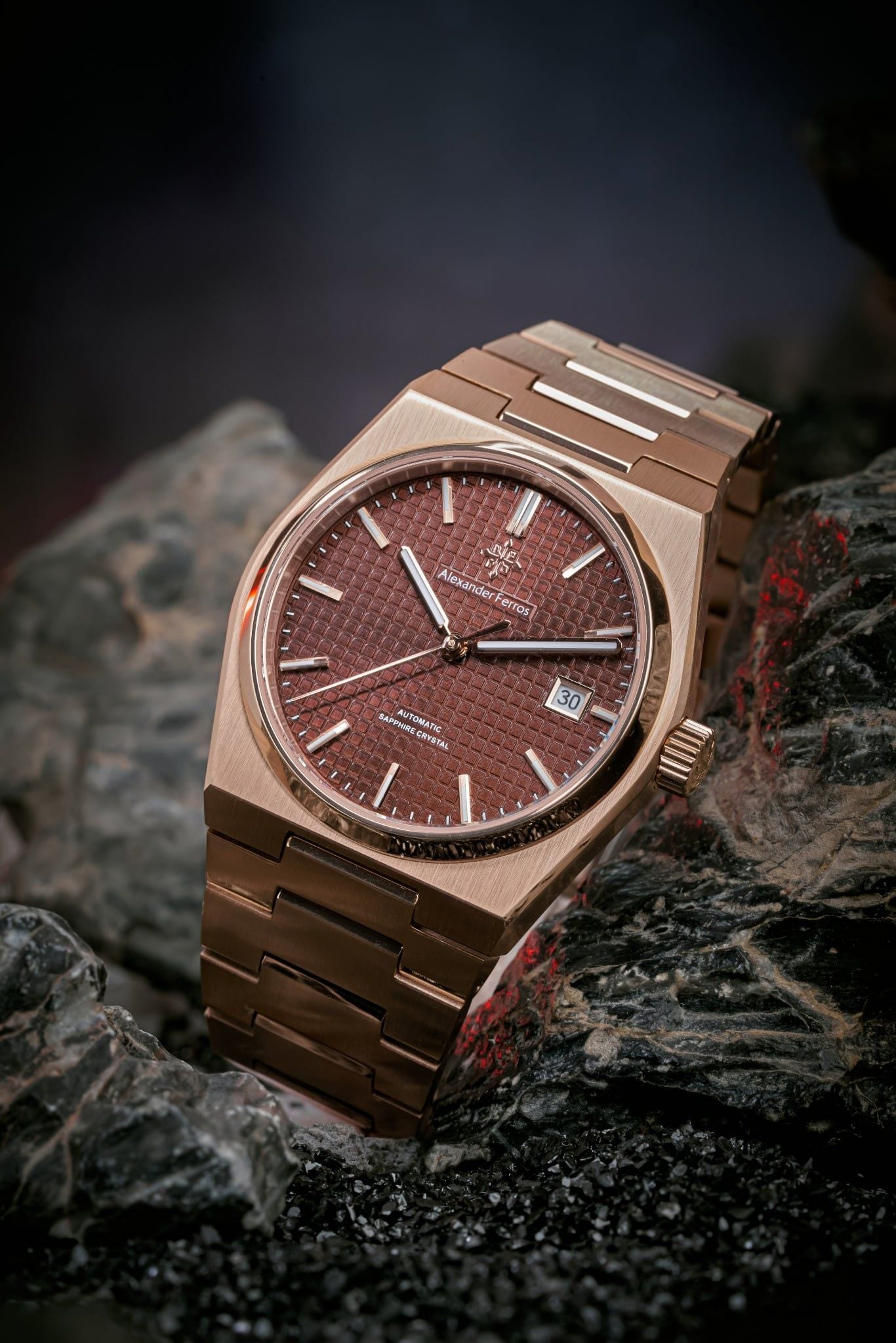 GIÁ TỐT NHẤT ] ALEXANDER FERROS Automatic 5052R/08 38mm - Đồng Hồ