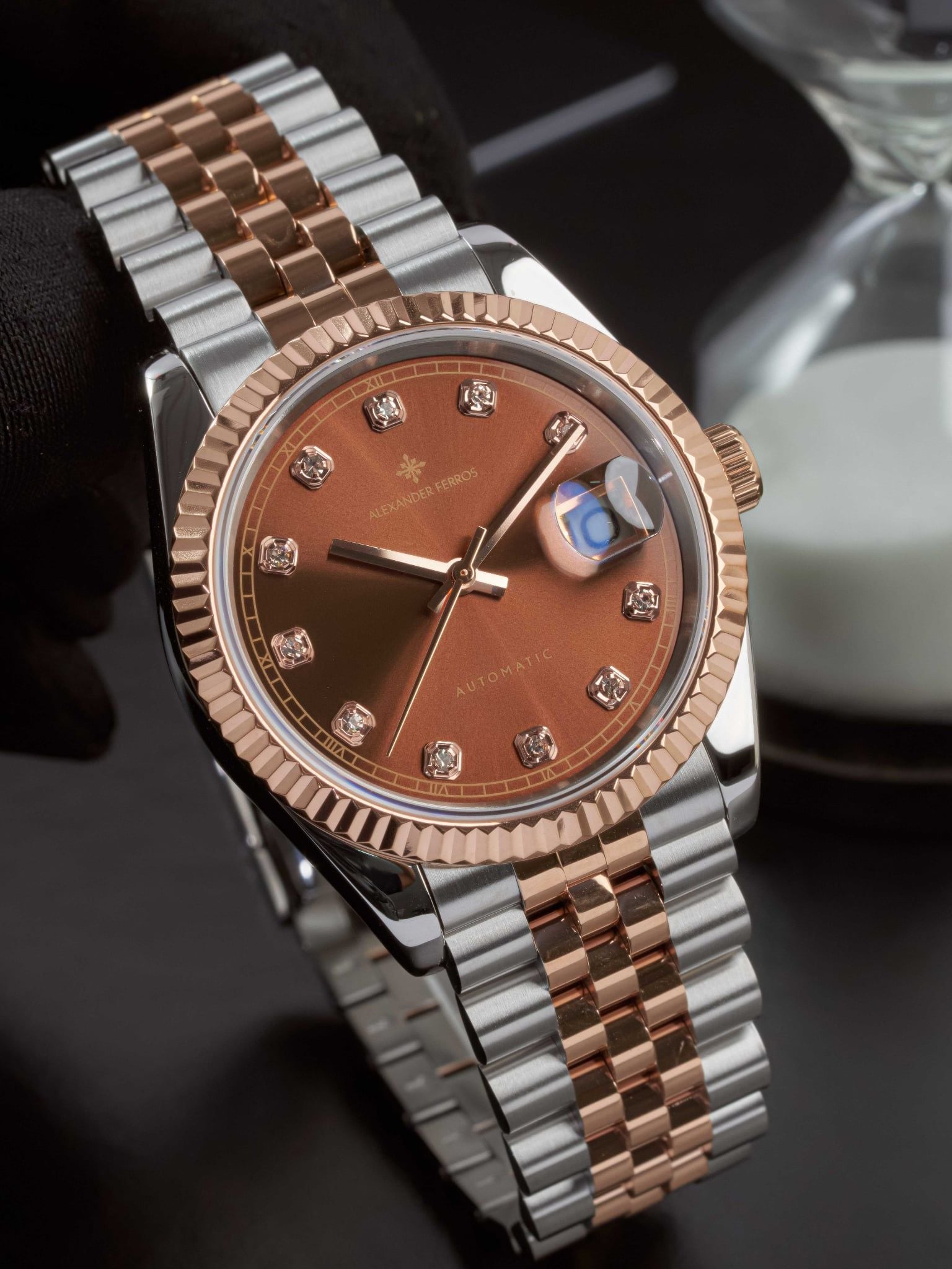 THANH LÝ GIÁ TỐT ) ALEXANDER FERROS Automatic 8232D/08 38mm- Đồng