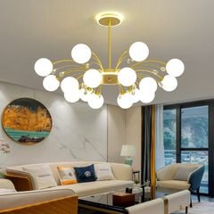 Đèn thả hiện đại - thiết kế kiểu tròn, chao thủy tinh đục nghệ thuật DT-28