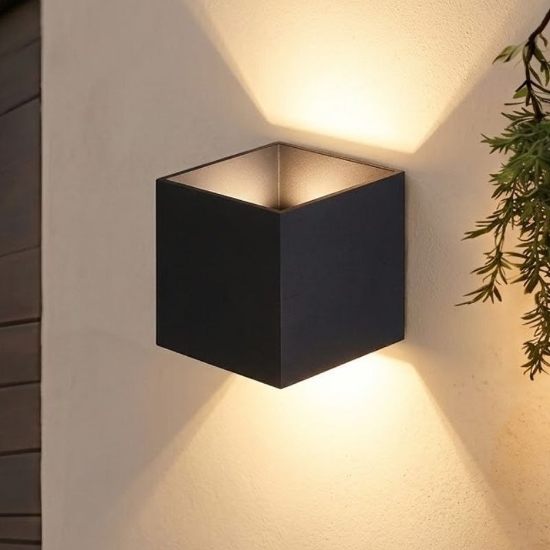 Đèn tường Led hiện đại ngoài trời, hắt 2 đầu, thiết kế nghệ thuật VNT-347