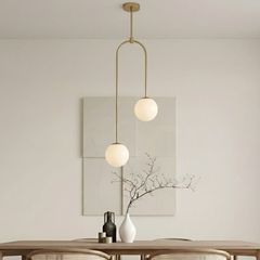 Đèn thả decor - phong cách moonlight, khung kim loại si vàng đồng, treo đứng TDC-154