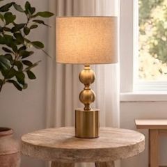 Đèn bàn hiện đại, thân kim loại si vàng đồng DB-373
