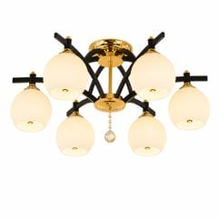 Đèn chùm hiện đại, thiết kế chao thủy tinh thanh lịch DC-2106