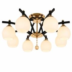 Đèn chùm hiện đại, thiết kế chao thủy tinh thanh lịch DC-2106