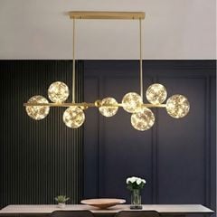 Đèn chùm hiện đại -  thiết kế thả ngang, chao thủy tinh DC-427