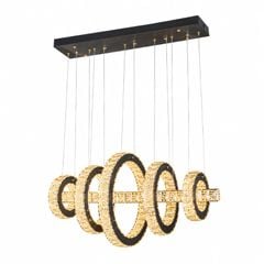 Đèn chùm phale, thiết kế thả ngang, vòng phale trắng cao cấp DC-405