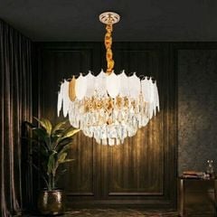 Đèn chùm phale, thiết kế kiểu tròn,  hình chiếc lá nghệ thuật  DC-1046