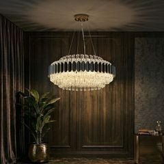 Đèn chùm phale, thiết kế kiểu tròn, ống thủy tinh cao cấp DC-126