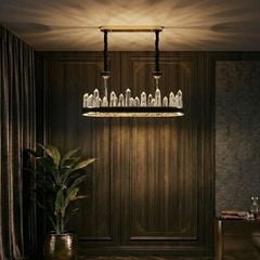 Đèn chùm phale, thiết kế thả ngang, Phale giả đá cao cấp DC-1066