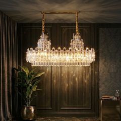 Đèn chùm phale, thiết kế thả ngang, thẻ phale K9 cao cấp DC-1038