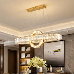 Đèn chùm phale, thiết kế thả ngang, vòng phale trắng cao cấp DC-406