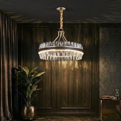 Đèn chùm phale, thiết kế thả tròn, thẻ phale trắng cao cấp DC-119