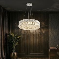 Đèn chùm Phale, thiết kế vòng tròn, thẻ phale trắng cao cấp DC-1063
