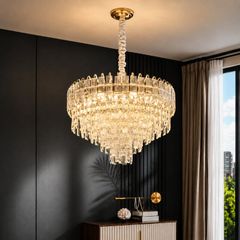 Đèn chùm thiết kế pha lê hiện đại dán tròn DC-2425
