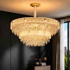 Đèn chùm thiết kế pha lê hiện đại dáng tròn DC-2427