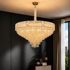 Đèn chùm thiết kế pha lê hiện đại dáng tròn DC-2428