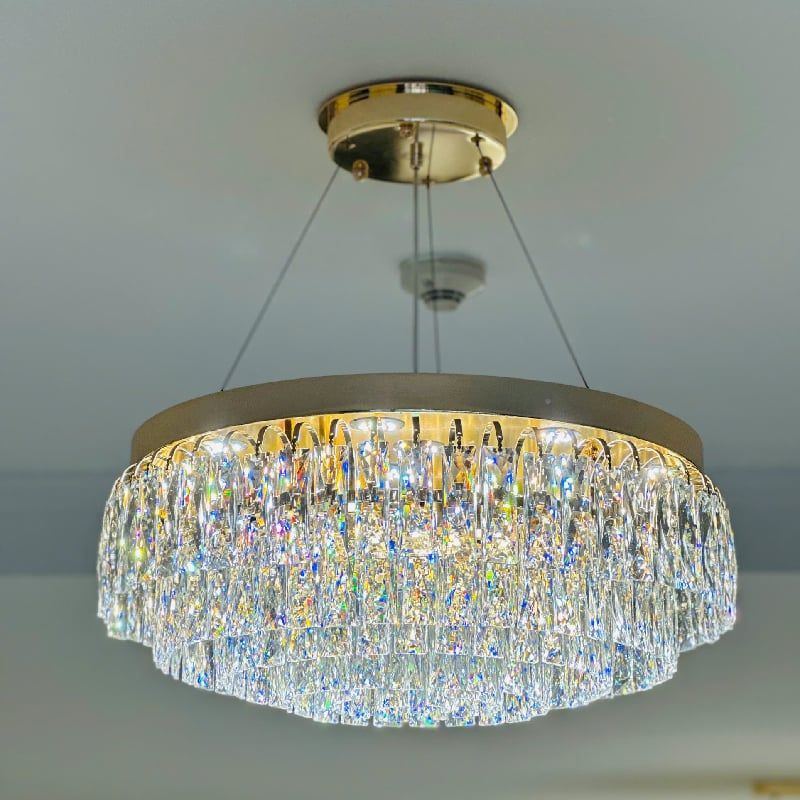 Đèn chùm thiết kế pha lê hiện đại dáng tròn DC-2432