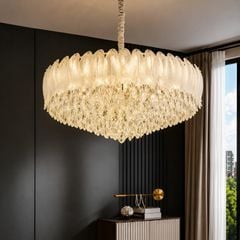 Đèn chùm thiết kế pha lê hiện đại dáng tròn DC-2437