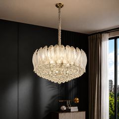 Đèn chùm thiết kế pha lê hiện đại dáng tròn DC-2437