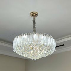 Đèn chùm thiết kế pha lê hiện đại dáng tròn DC-2437