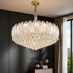 Đèn chùm thiết kế pha lê hiện đại dáng tròn DC-2437