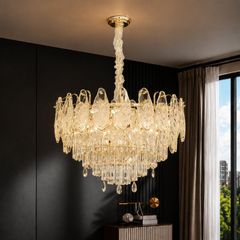 Đèn chùm thiết kế pha lê hiện đại dáng tròn DC-2439