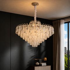 Đèn chùm thiết kế pha lê hiện đại dáng tròn DC-2447