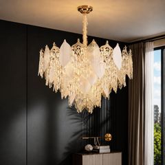 Đèn chùm thiết kế pha lê hiện đại dáng tròn DC-2448