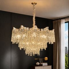 Đèn chùm thiết kế pha lê hiện đại dáng tròn DC-2451