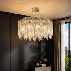 Đèn chùm thiết kế pha lê hiện đại dáng tròn DC-2454