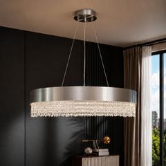 Đèn chùm thiết kế pha lê hiện đại dáng tròn DC-2461