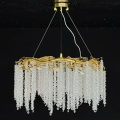 Đèn chùm thiết kế pha lê hiện đại dáng tròn hình lá DC-2464