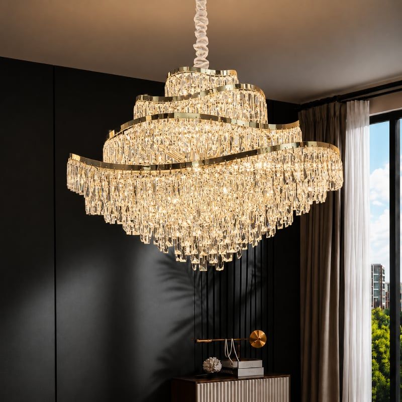 Đèn chùm thiết kế pha lê hiện đại DC-2434