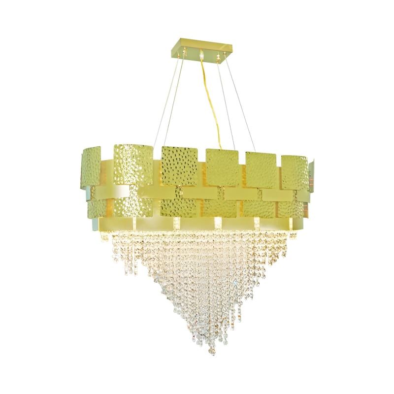 Đèn chùm thiết kế pha lê hiện đại thả ngang dây xích DC-2458