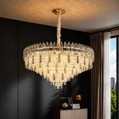 Đèn chùm thiết kế pha lê hiện đại dán tròn DC-2424