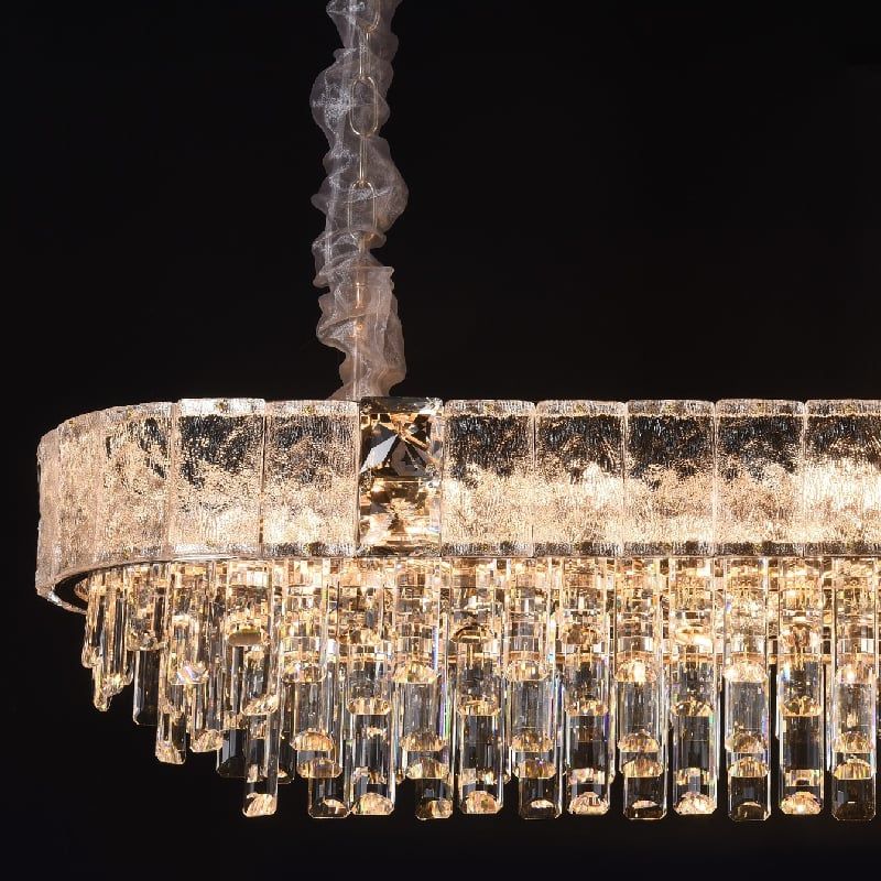 Đèn chùm thiết kế pha lê hiện đại thả ngang DC-2429