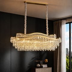 Đèn chùm thiết kế pha lê hiện đại thả ngang DC-2435