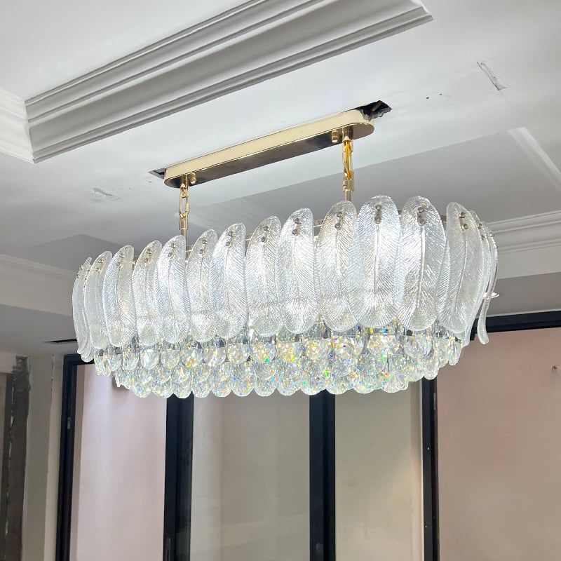 Đèn chùm thiết kế pha lê hiện đại thả ngang DC-2436