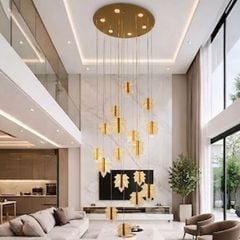 Đèn chùm thông tầng phale thiết kế hình chiếc lá DTT-136